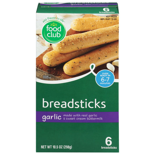 Food Club Garlic Breadsticks 6 ea