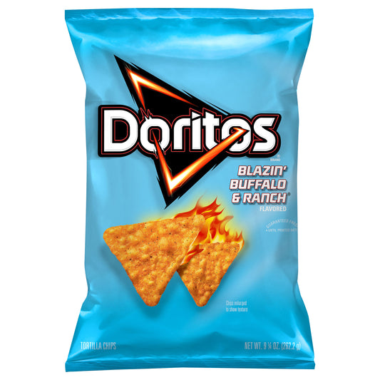 Doritos Tortilla Chips Blazin’ Buffalo & Ranch Flavored 9 1/4 Oz