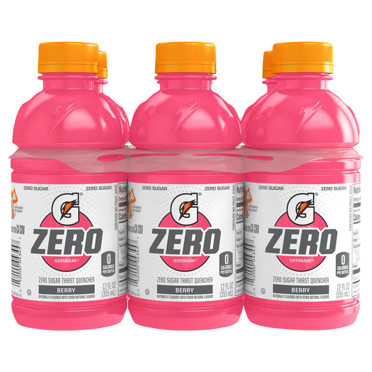 Gatorade Zero Zero Sugar Thirst Quencher Berry 12 Fl Oz 6 Count