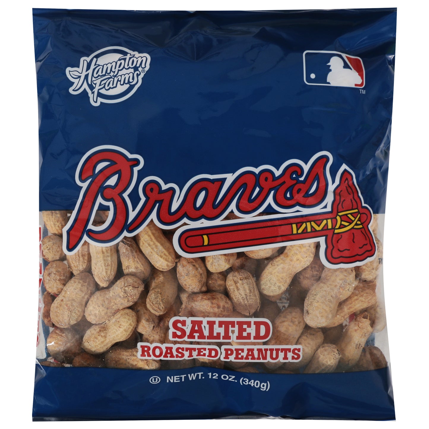 Hampton Farms Atlanta Braves Roasted Salted Peanuts 12 oz