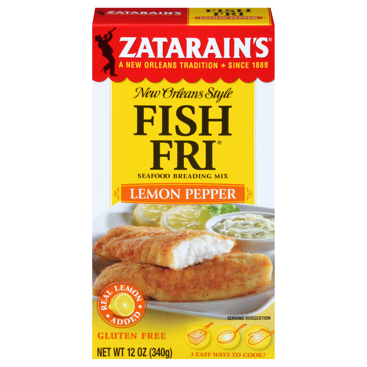 Zatarain's Fish Fry - Lemon Pepper, 12 oz