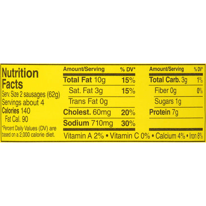 Prairie Belt® Smoked Sausage 9.5 oz. Pull-Top Can