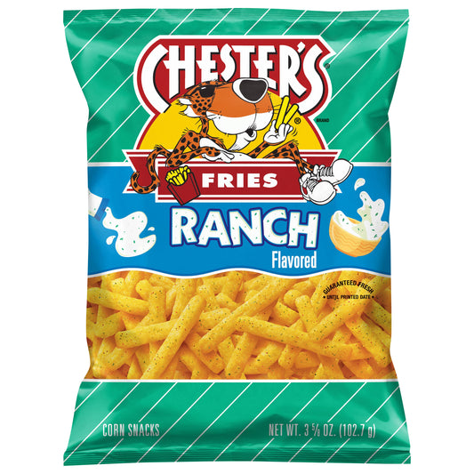 Chester's Fries Corn And Potato Snacks Ranch Flavored 3 5/8 Oz