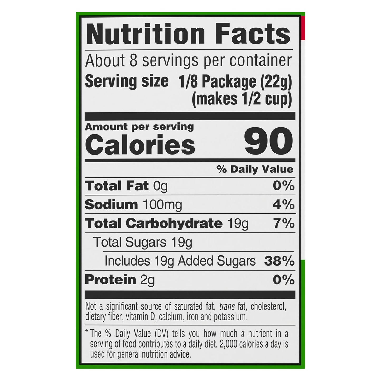 Jell-O Lime Artificially Flavored Gelatin Dessert Mix, Family Size, 6 oz Box