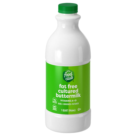 Food Club Fat Free Cultured Buttermilk 1 qt