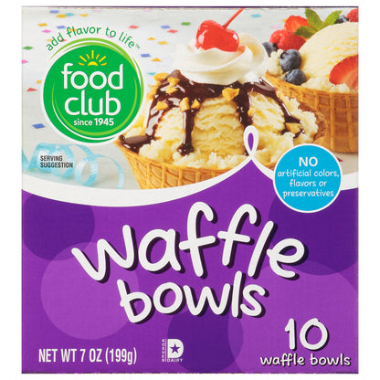 Food Club Waffle Bowls 10 ea
