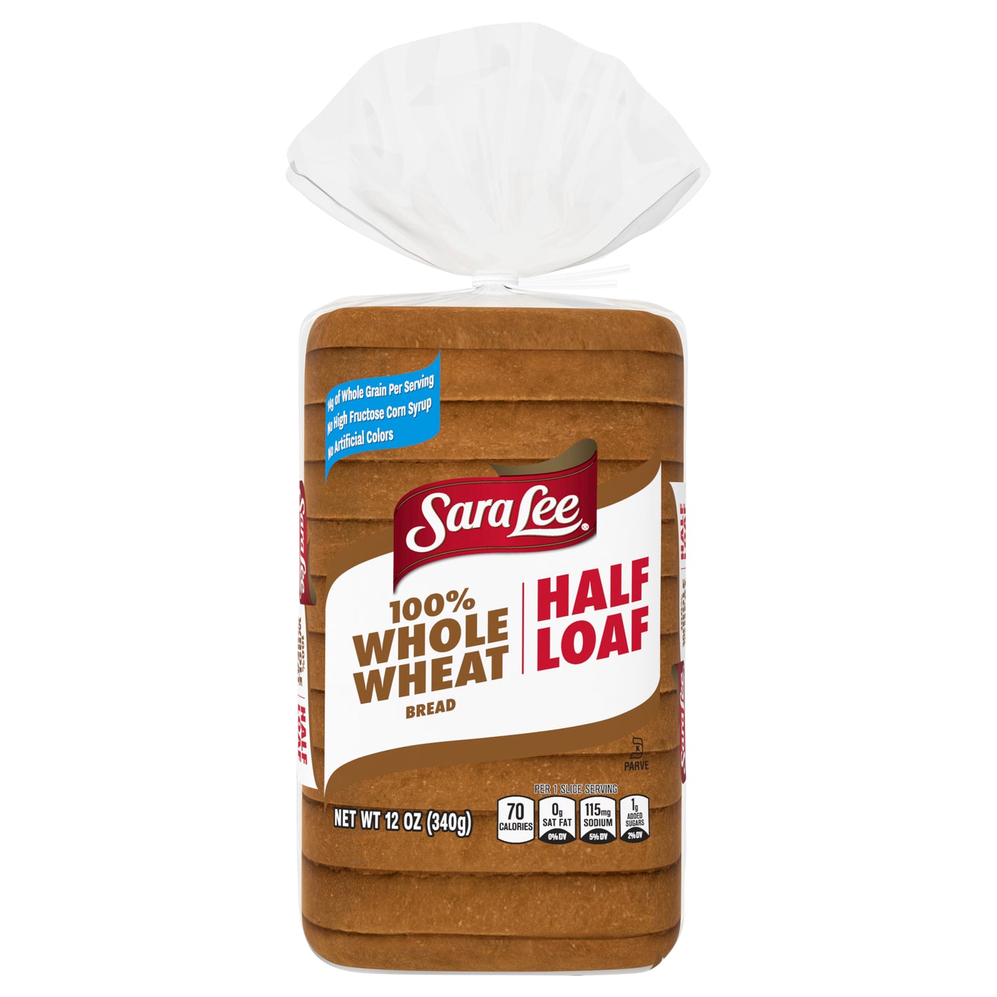 Sara Lee 100% Whole Wheat Bread, Half Loaf, 12 oz
