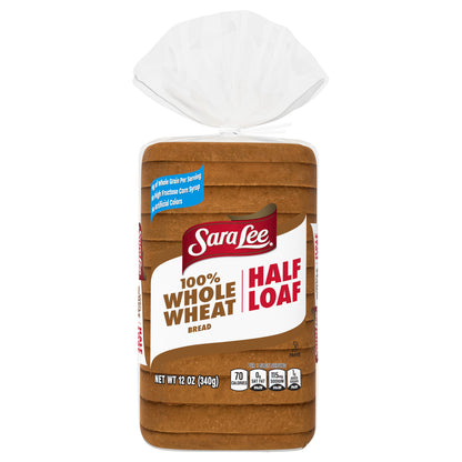 Sara Lee 100% Whole Wheat Bread, Half Loaf, 12 oz
