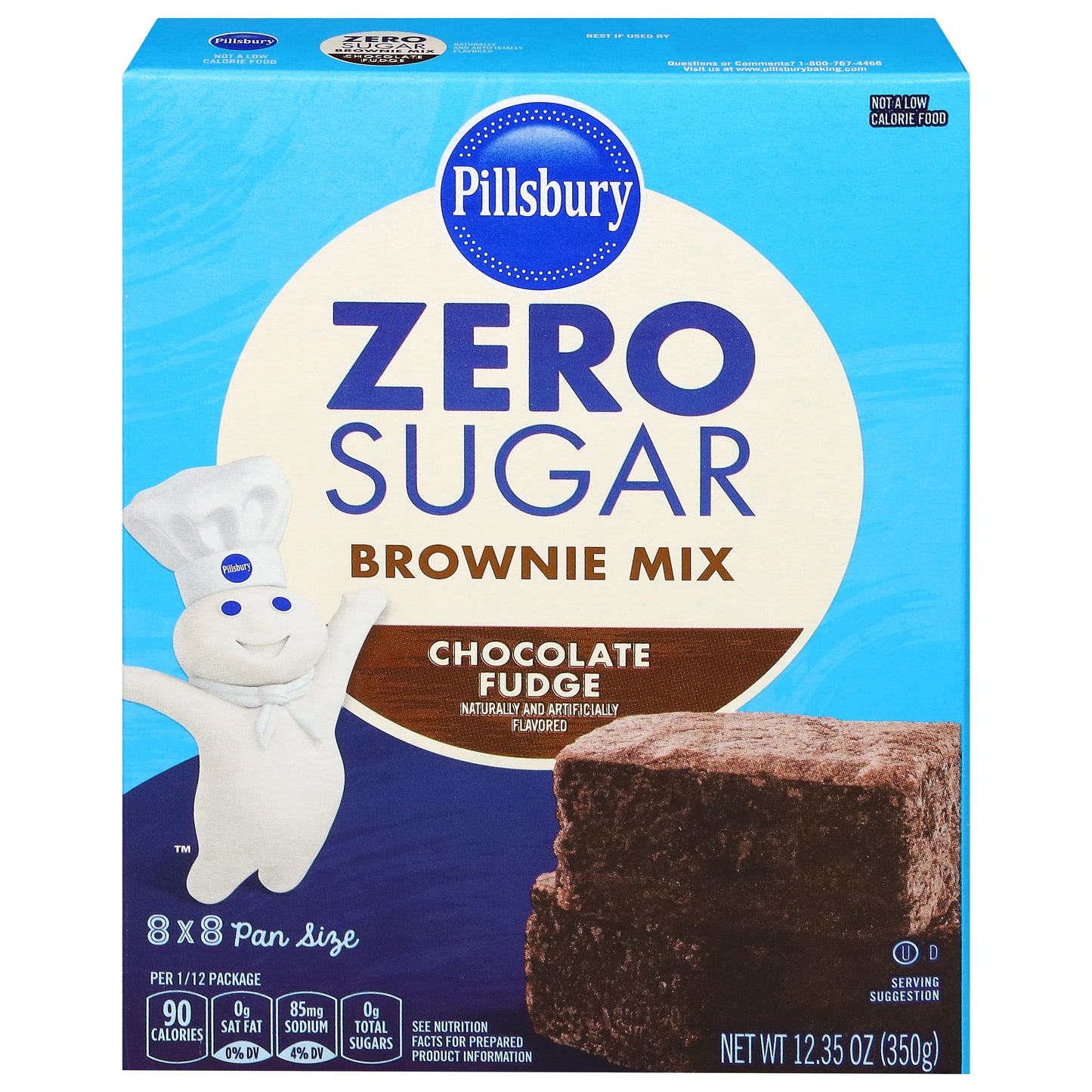 Pillsbury Zero Sugar Chocolate Fudge Brownie Mix 12.35 oz
