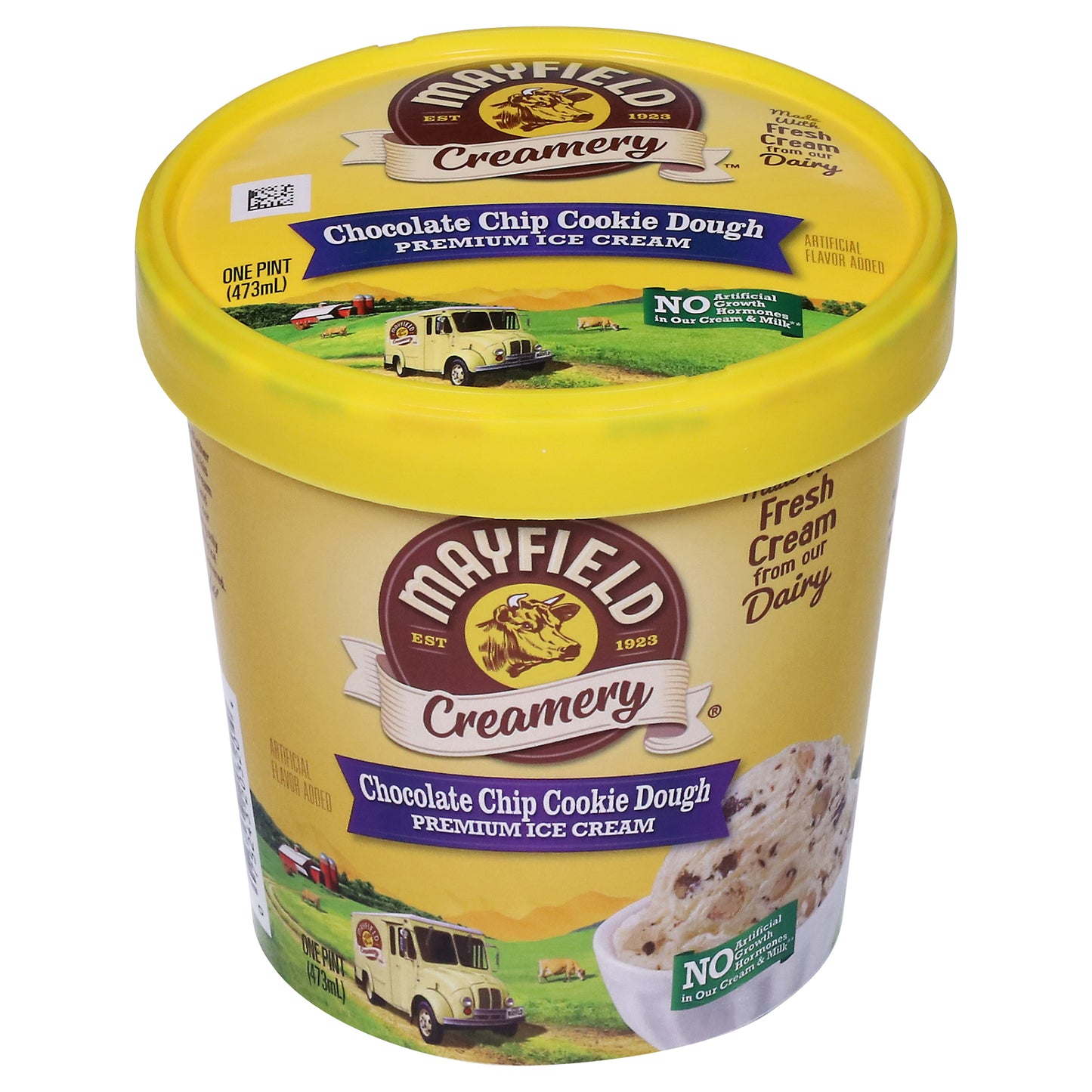 Mayfield Dairy Farms Premium Chocolate Chip Cookie Dough Ice Cream 1 pt
