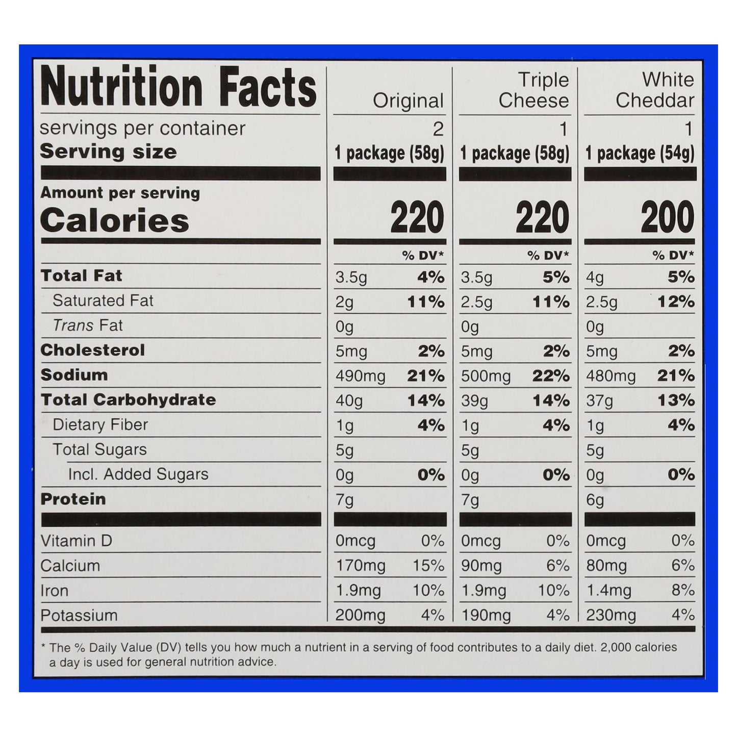 Kraft White Cheddar/Original Flavor/Triple Cheese Mac & Cheese Variety Pack 4 ea
