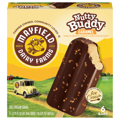 Mayfield Dairy Farms Nutty Buddy Caramel Ice Cream Bars, 6 ct / 2.75 fl oz