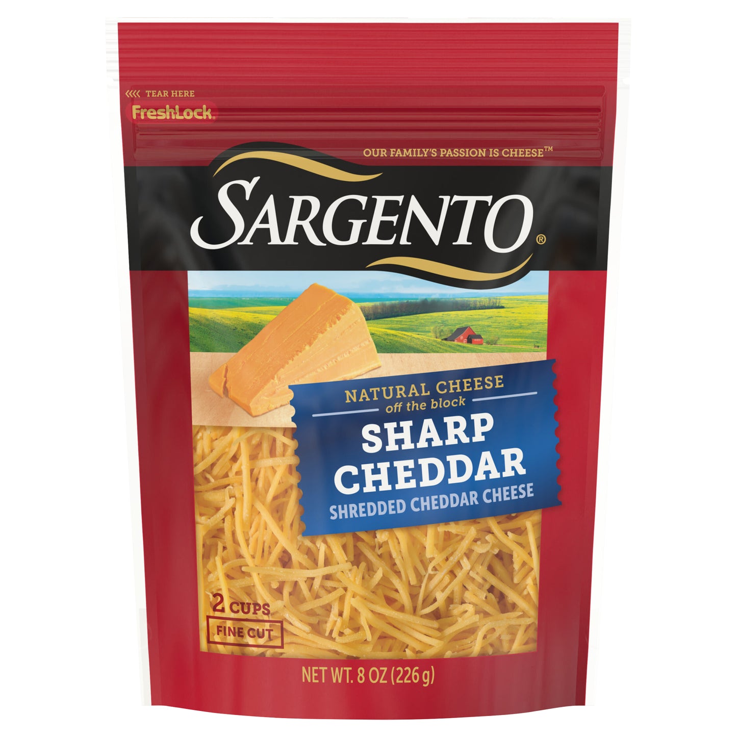 Sargento® Shredded Sharp Natural Cheddar Cheese, 8 oz.