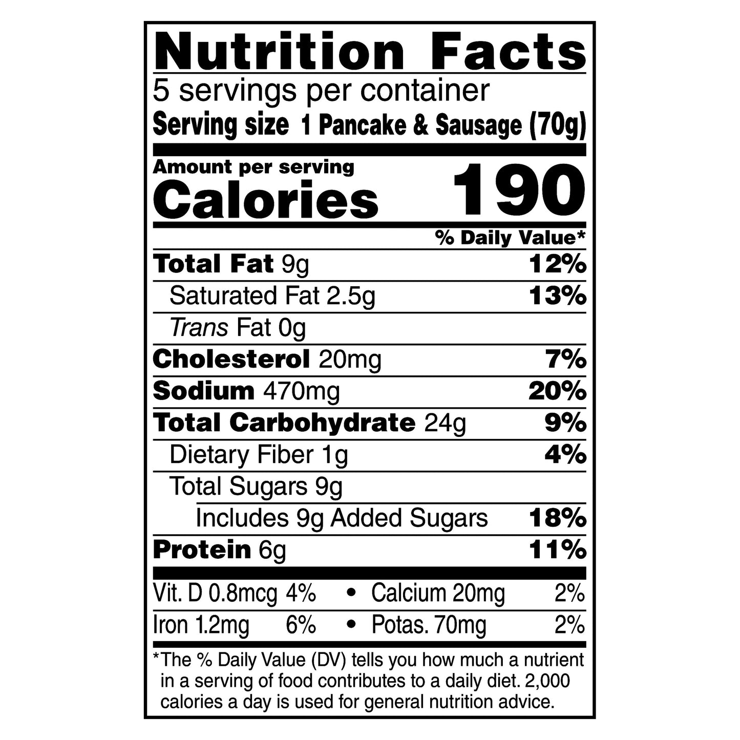 Jimmy Dean Pancakes & Sausage on a Stick, Frozen Breakfast, 5 Count