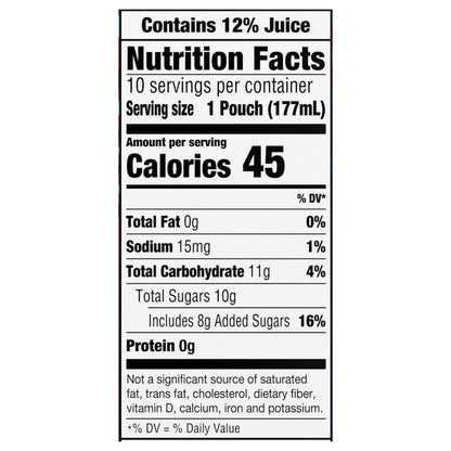 Capri Sun Summer Blast Passion Fruit Mango flavored Juice Drink Blend, from concentrate with other natural flavor, 10 ct Box, 6 fl oz Pouches