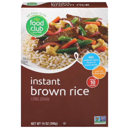 Food Club Long Grain Instant Brown Rice 14 oz