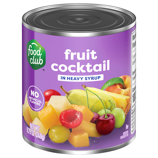 Food Club Fruit Cocktail in Heavy Syrup 8.75 oz