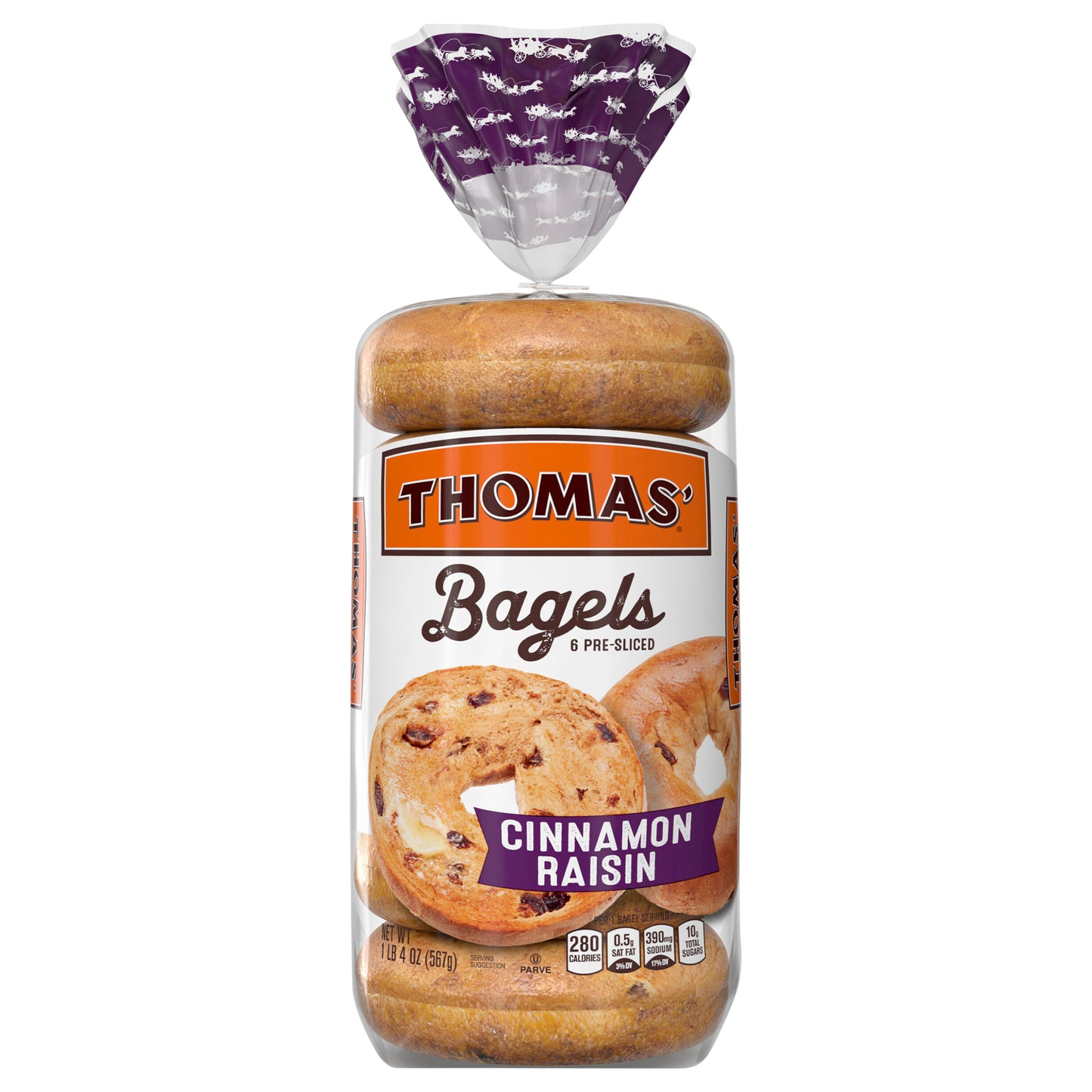 Thomas' Cinnamon Raisin Bagels, 6 count, 20 oz