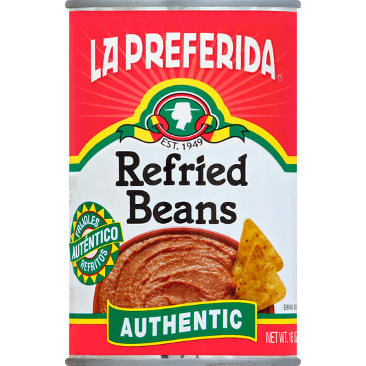 La Preferida Refried Beans 16 oz - Authentic