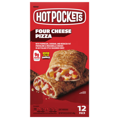 Hot Pockets Four CheesePizza Italian StyleSeasoned CrustCarton Thr3d Files Only 12 pack 51 oz