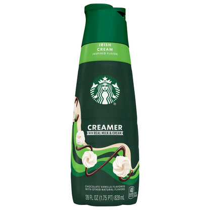 Starbucks Irish Cream Coffee Creamer, Chocolate & Vanilla Flavored With Other Natural Flavors, Liquid Creamer