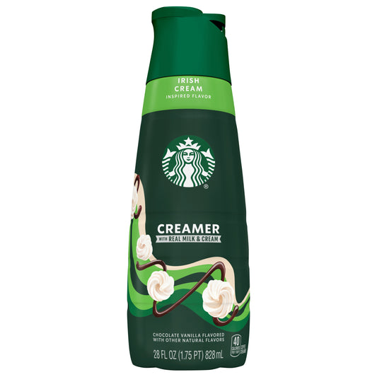Starbucks Irish Cream Coffee Creamer, Chocolate & Vanilla Flavored With Other Natural Flavors, Liquid Creamer
