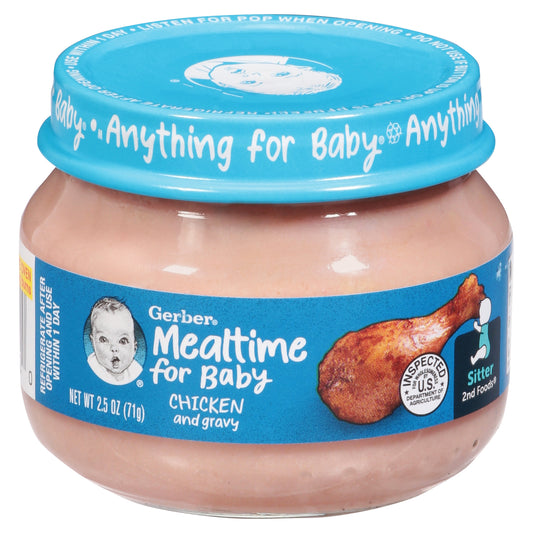 Gerber Mealtime for Baby Sitter (2nd Foods) Chicken and Gravy 2.5 oz