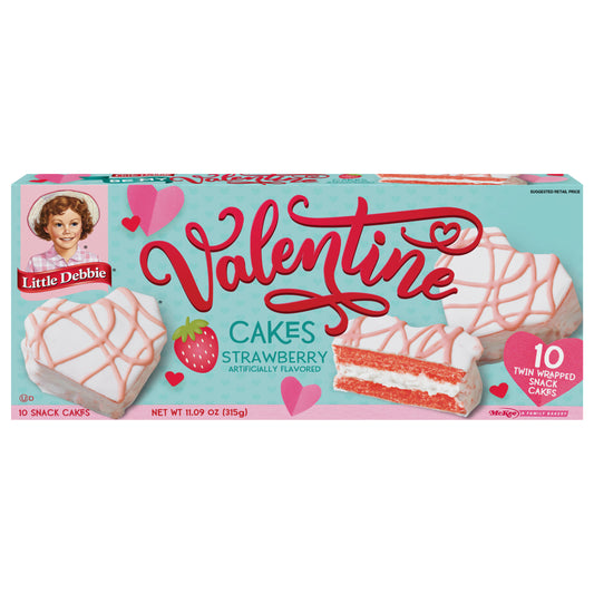 Snack Cakes, Little Debbie Family Pack Valentine Cakes (strawberry)
