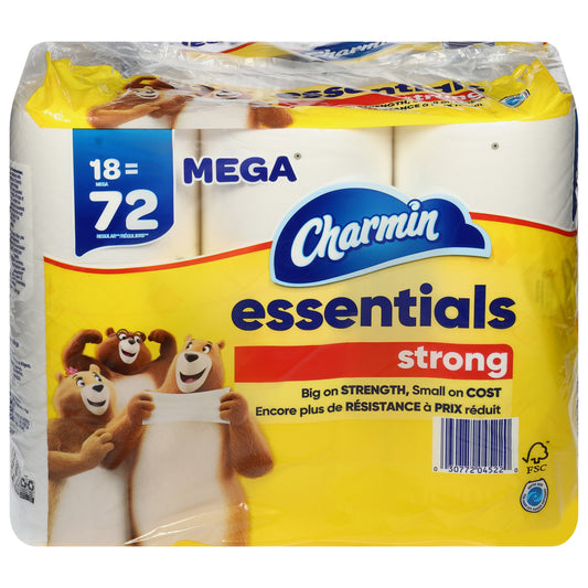 Charmin Essentials 1-Ply Strong Bathroom Tissue Mega 18 ea