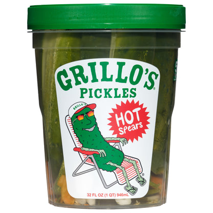 Grillo's Pickles Hot Pickle Spears - 32oz