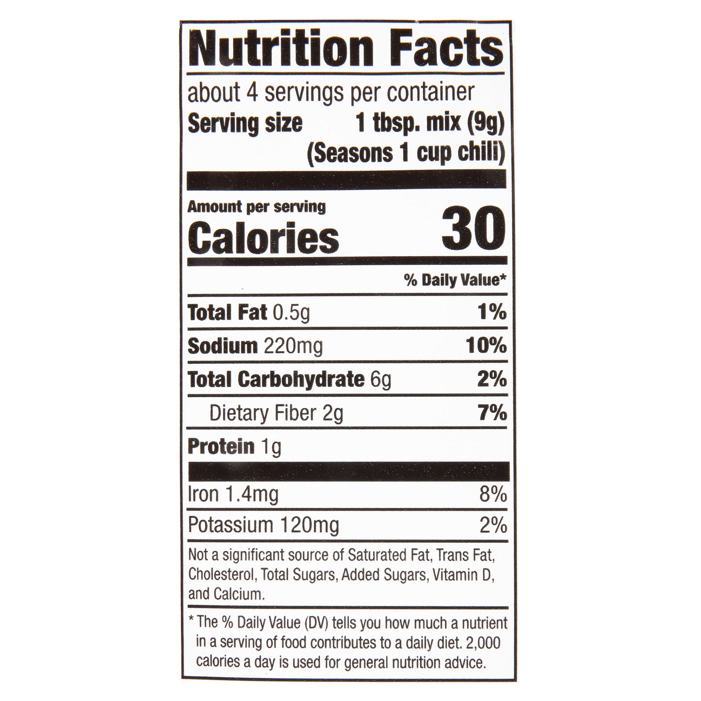 McCormick Chili Seasoning Mix - Less Sodium, 1.25 oz