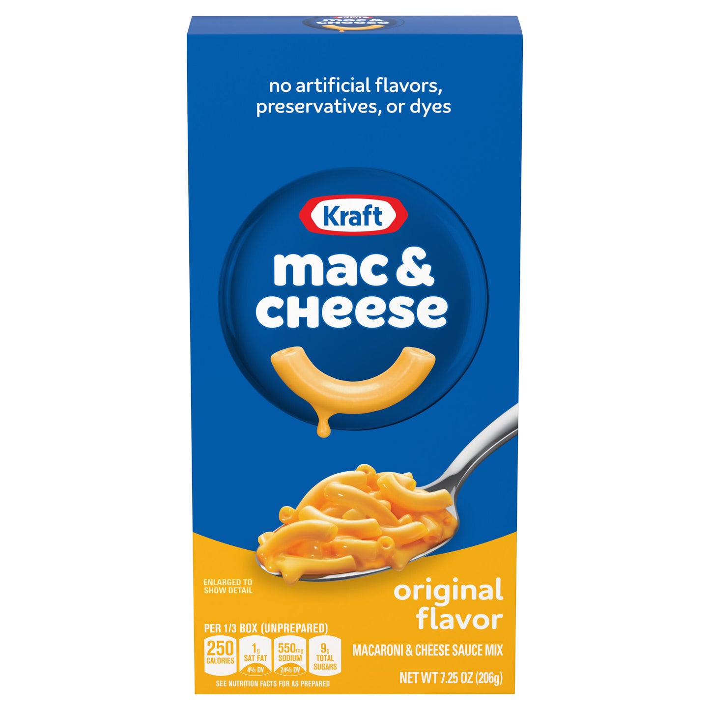 Kraft Original Mac & Cheese Macaroni and Cheese Dinner, 7.25 oz Box