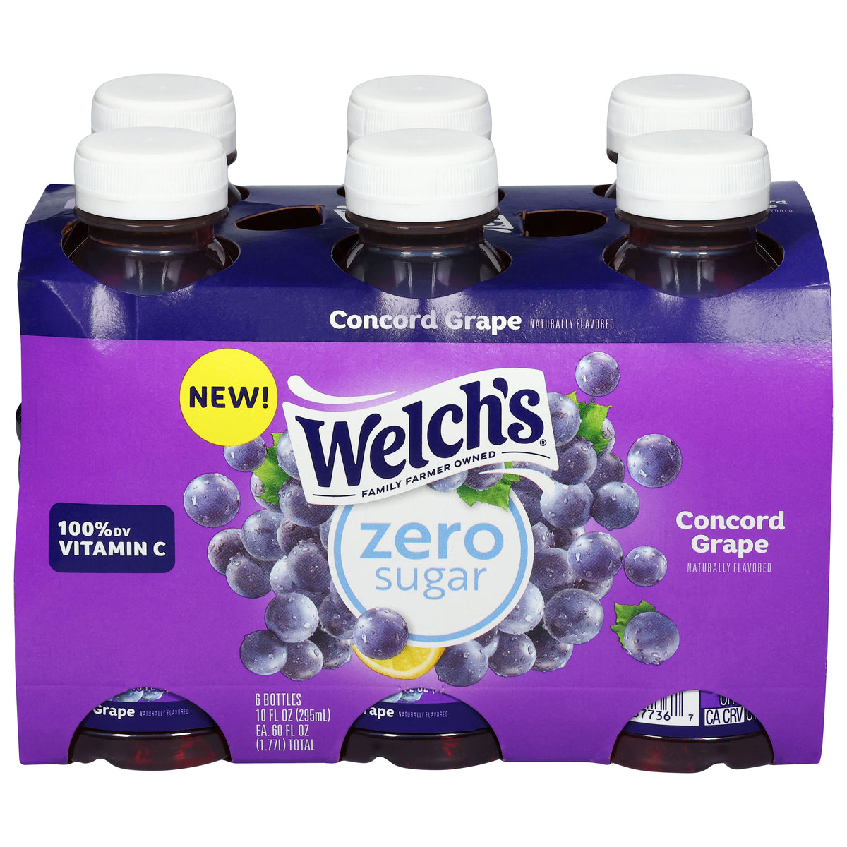 Welch's Zero Sugar Concord Grape Drink 6 - 10 fl oz Bottles