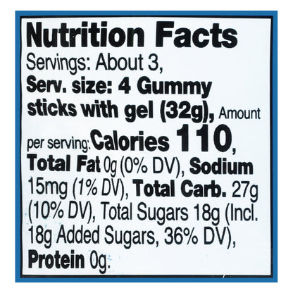 Juicy Drop Age 4+ Gummy Dip 'N Stix Blue Rebel Candy 3.4 oz