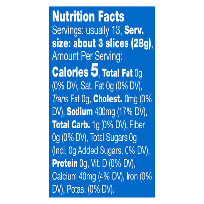 Vlasic Ovals Hamburger Dill Pickle Chips, Keto Friendly, 24 FL OZ