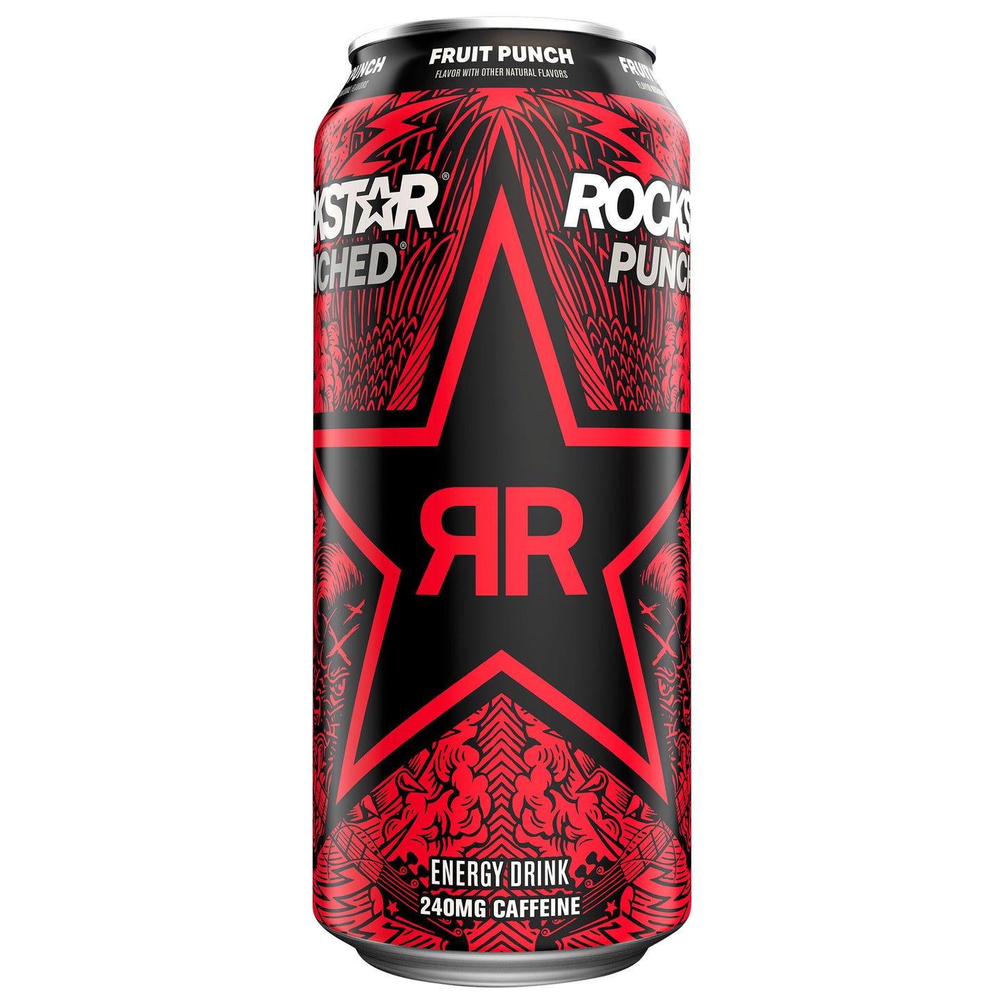Rockstar Punched Energy Drink Fruit Punch 16 Fl Oz Can