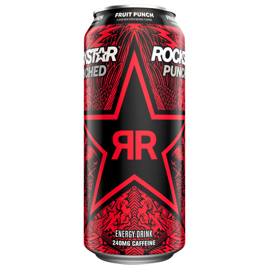 Rockstar Punched Energy Drink Fruit Punch 16 Fl Oz Can