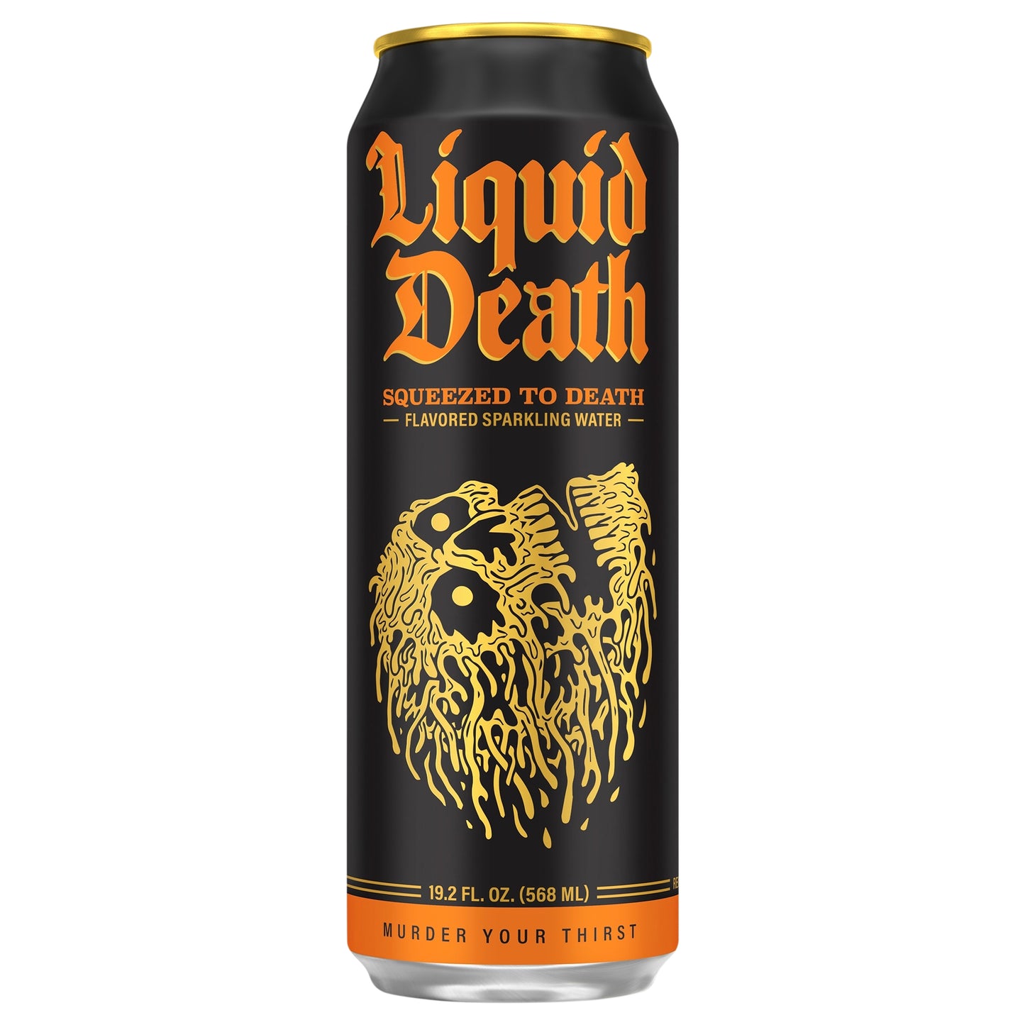 Liquid Death, Squeezed to Death, Orange-Flavored Sparkling Water