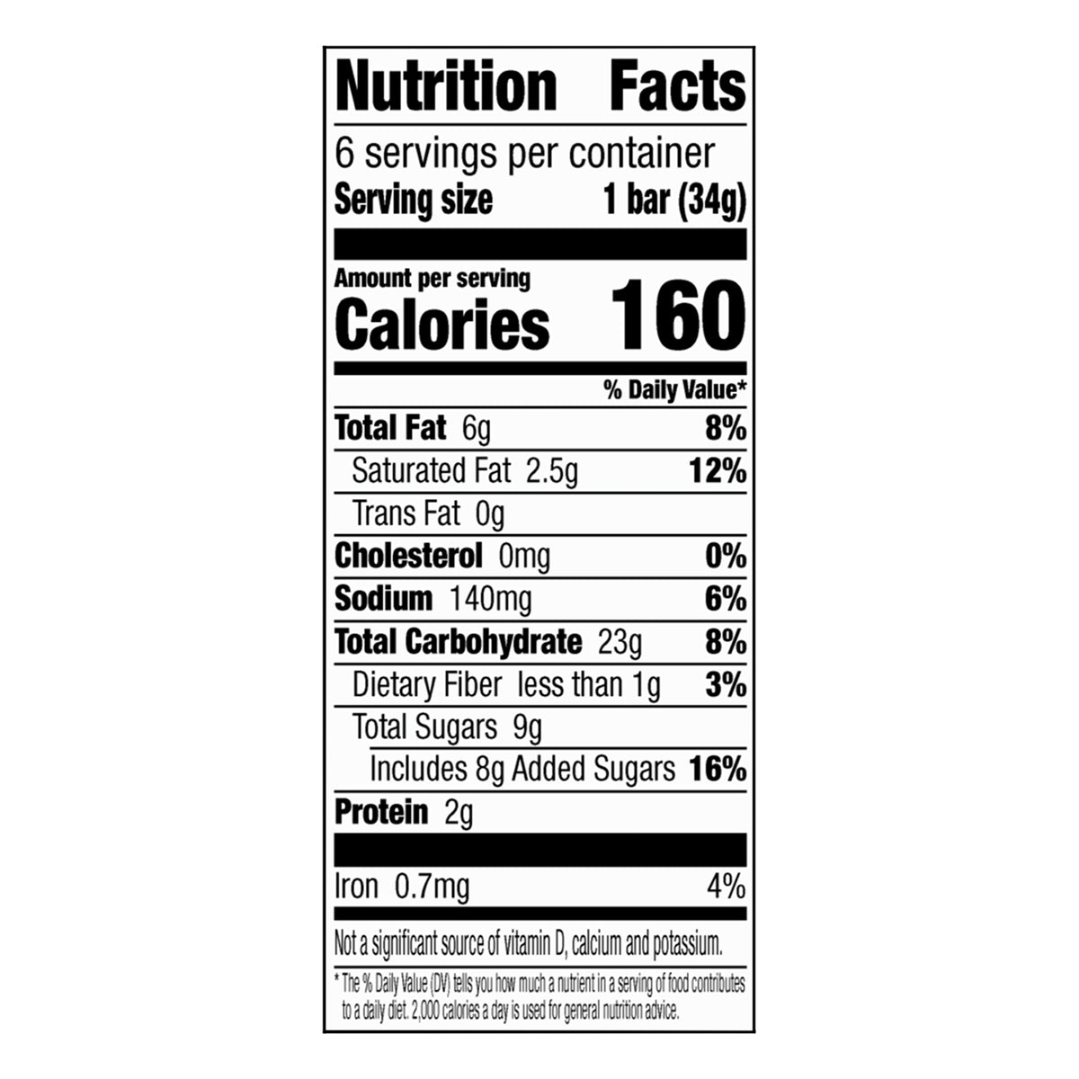 Nature Valley Granola Bars, Sweet and Salty Nut, Cashew, 6 Bars, 7.2 OZ