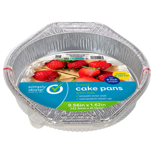 Simply Done Cake Pans with Lids 2 Pack 2 ea