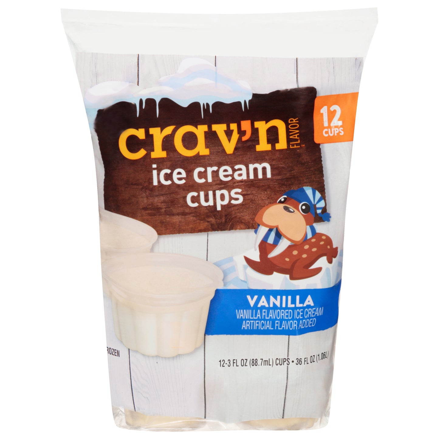Crav'n Flavor Vanilla Ice Cream Cups 12 ea