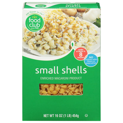 Food Club Small Shells 16 oz
