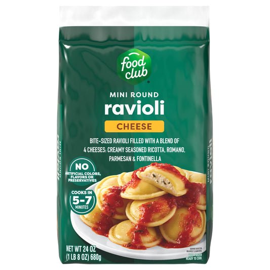 Food Club Round Cheese Ravioli Mini 24 oz