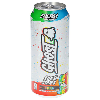 Ghost Zero Sugar Sour Strips Rainbow Energy Drink 16 fl oz