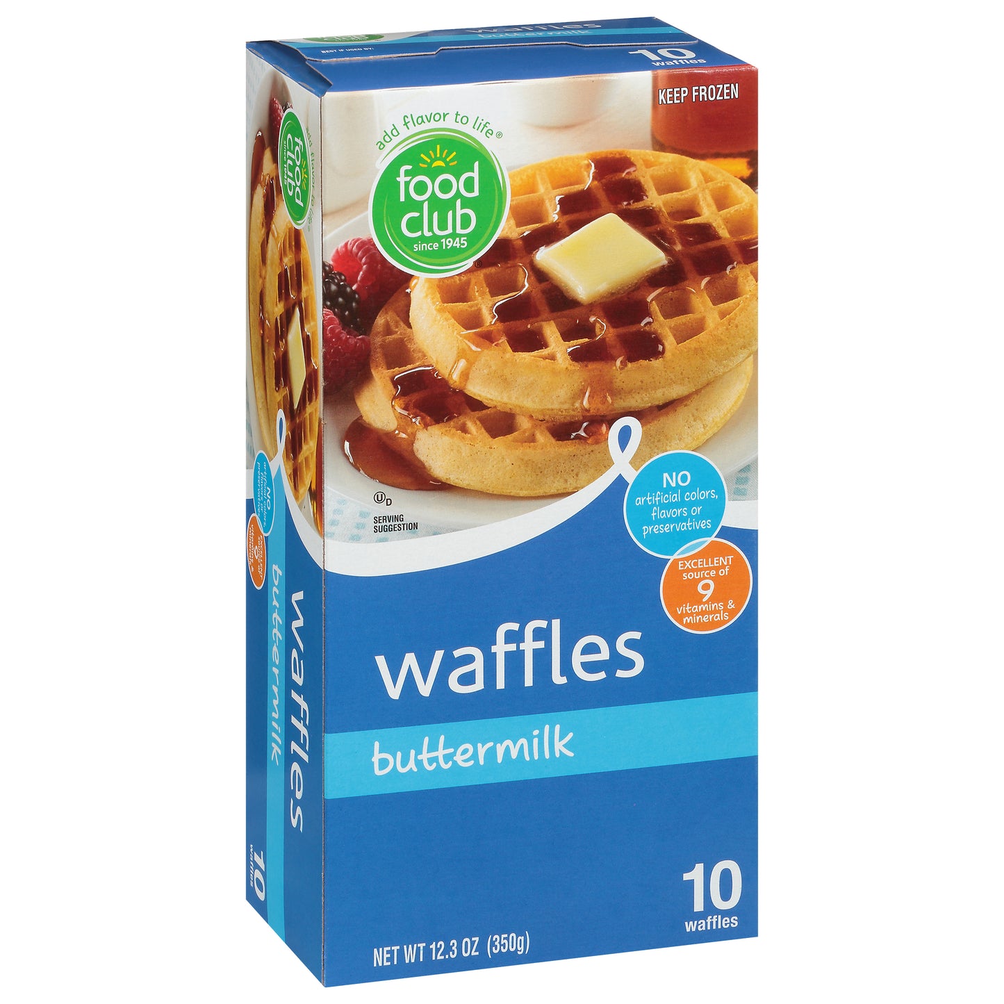 Food Club Buttermilk Waffles 10 ea