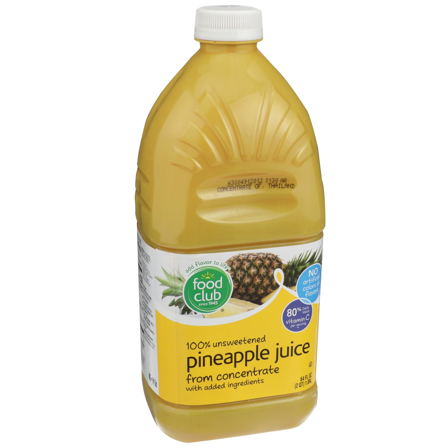 100% Unsweetened Pineapple Juice From Concentrate With Added Ingredients