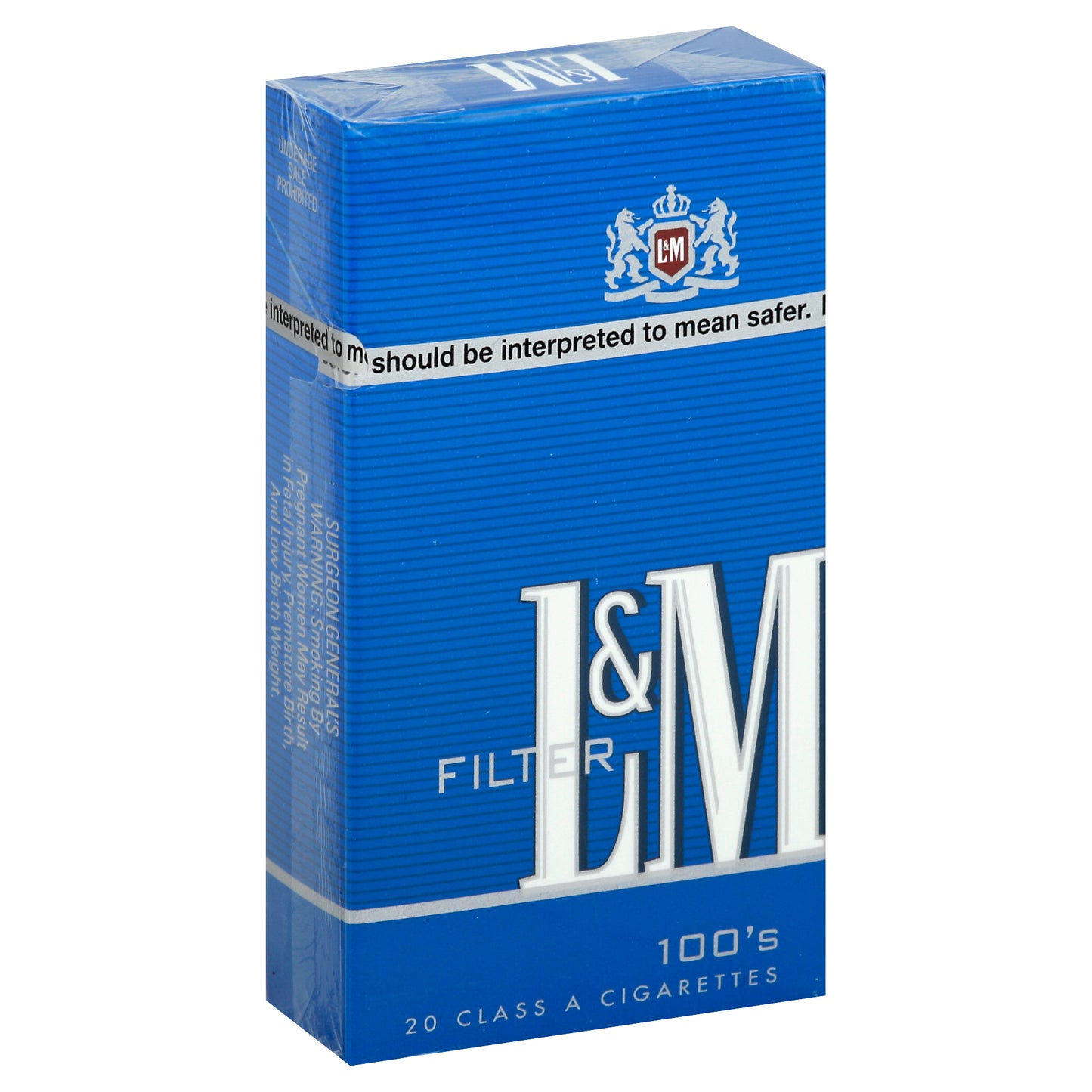 L M Cigarettes 20 ea - Filter Blue 100's