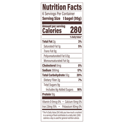 Thomas' Blueberry Bagels, 6 count, 20 oz