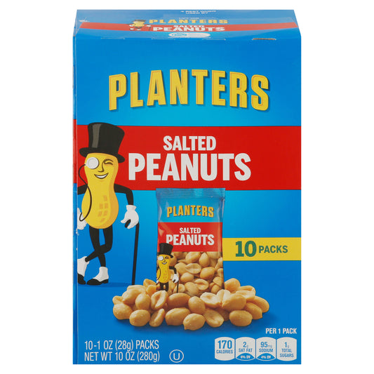 Planters Salted Peanuts 10 - 1 oz Packs