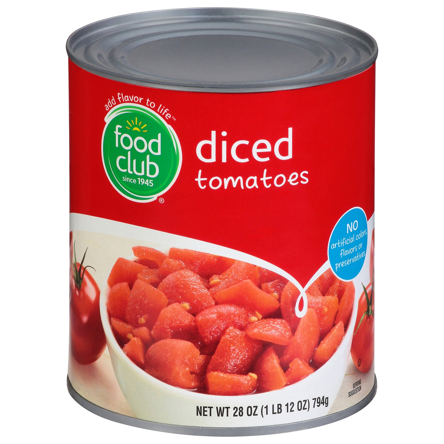 Food Club Diced Tomatoes 28 oz